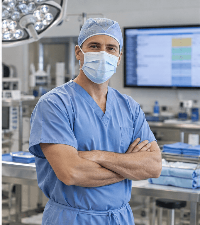 Ambulatory surgery center care in progress