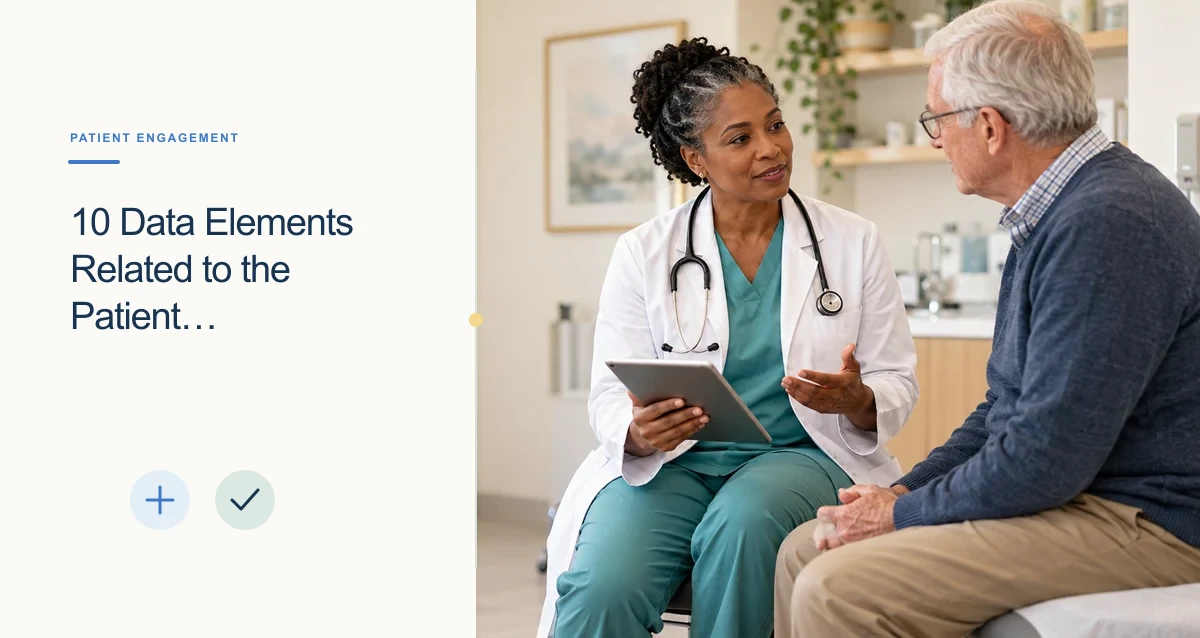A middle-aged Black woman physician reviews a tablet with an older white male patient in a bright outpatient exam room.