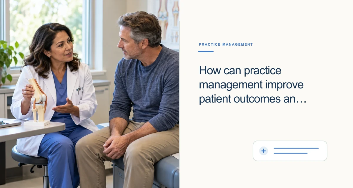 A Latina orthopedic physician explains a knee model to a middle-aged patient during a clinic visit.