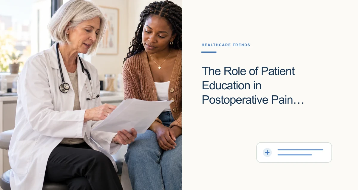 An older white woman physician reviews a care plan with a younger Black woman patient.