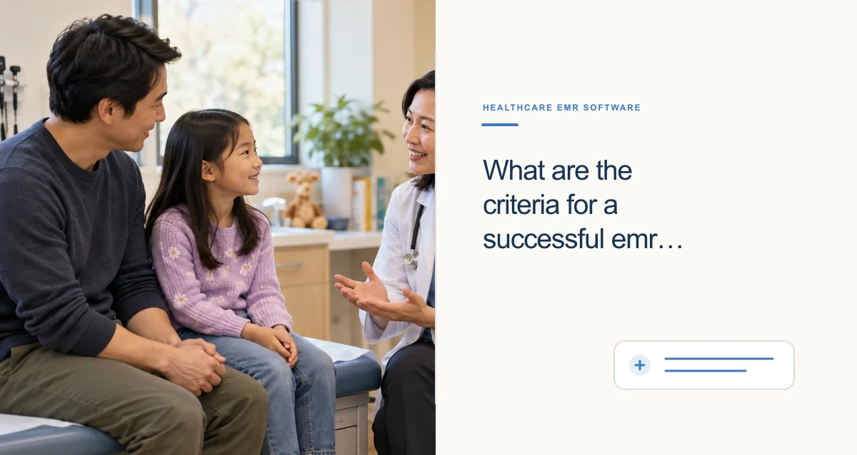 Clinic staff compare EMR requirements on a practical vendor-evaluation checklist.
