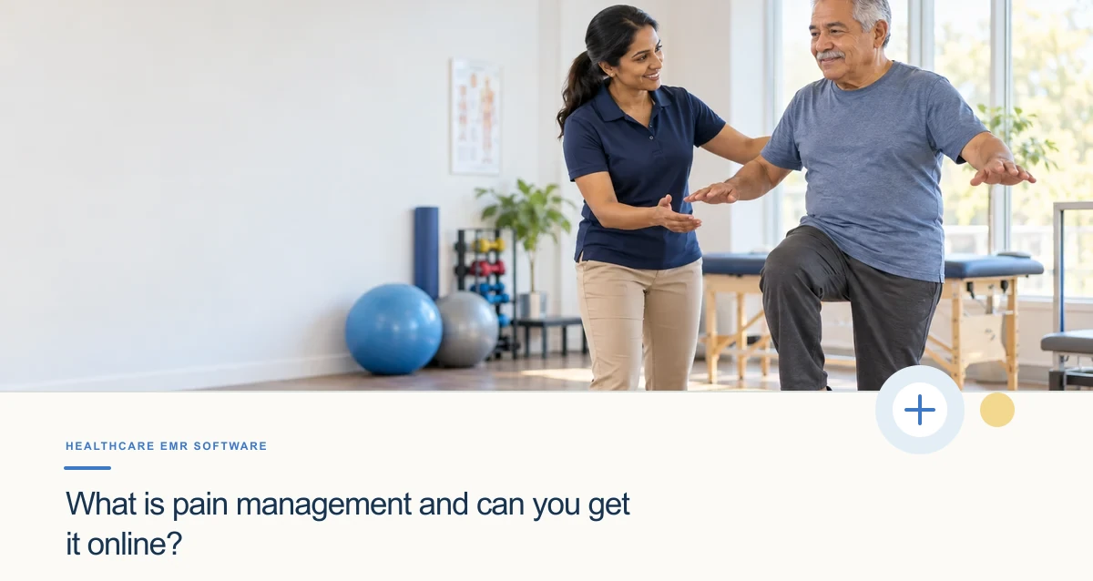 A South Asian physical therapist coaches an older Latino patient through a balance exercise.