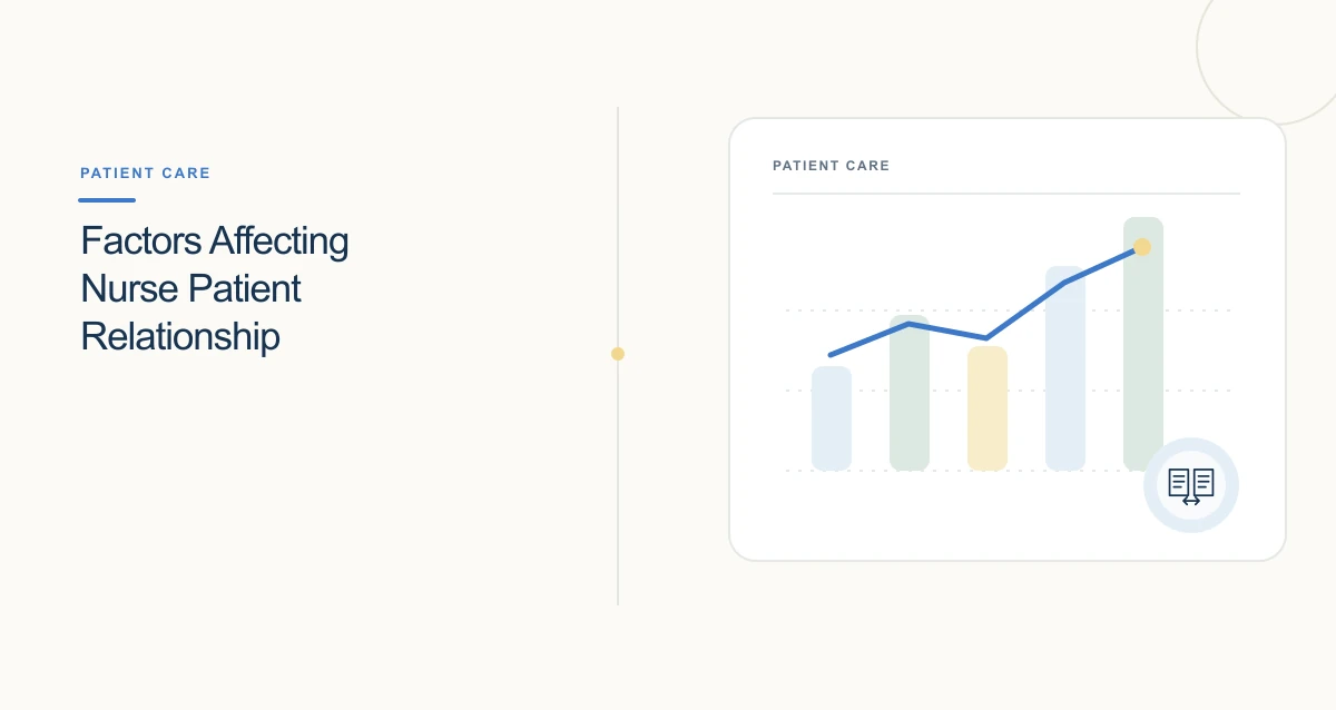 A minimal cream-toned healthcare illustration with connected icons and interface cards representing patient engagement.