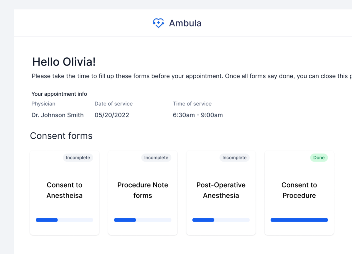 Simple Digital Patient Intake Platform - Save 2 hours a day