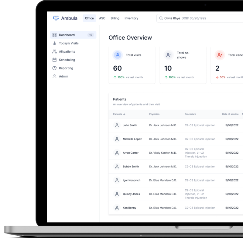 Practice management software - Ambula Healthcare