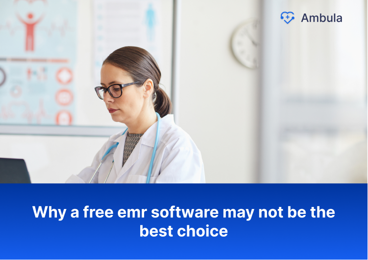 doctor working on free emr system
