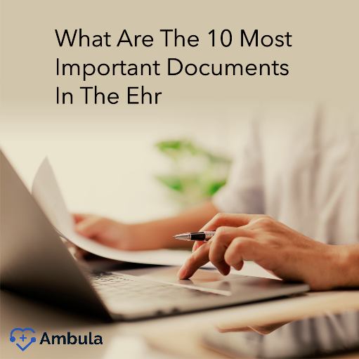 What are the 10 most important documents in the ehr
