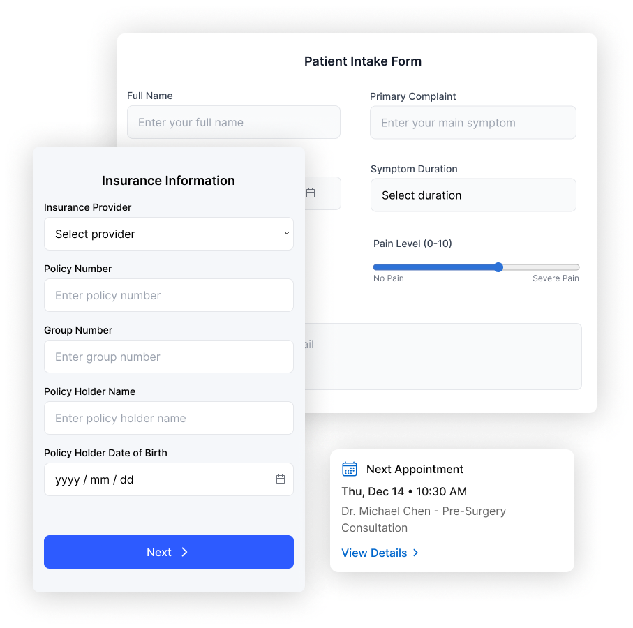 neurology patient intake software