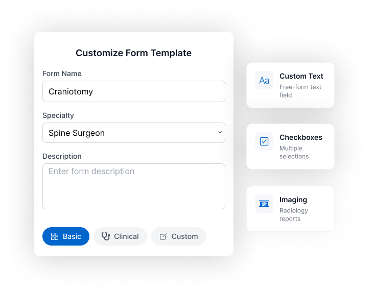 Group 39 (1) customizable template for spine surgery ehr